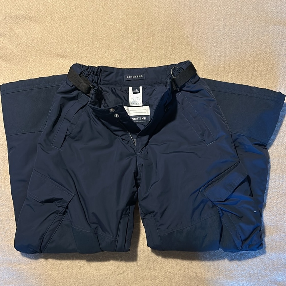 Lands End boys snow pants. Size 12. Navy blue.